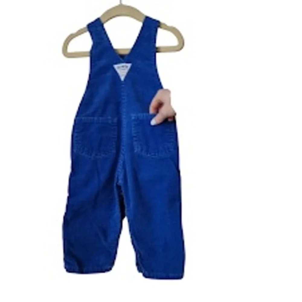VTG‎ OSHKOSH B'GOSH Made in USA Blue Corduroy Overalls Baby 12 Months